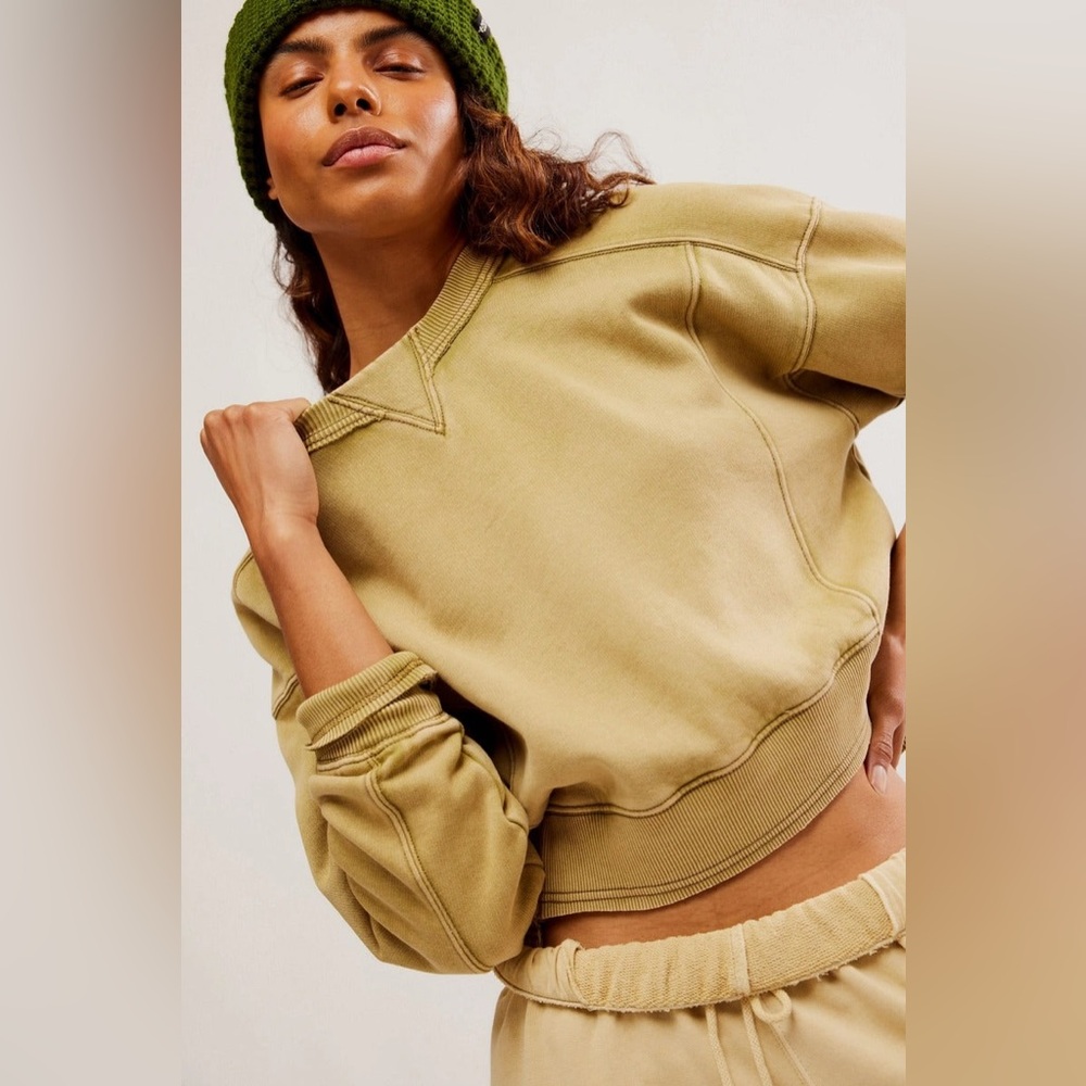 FREE PEOPLE - INTERCEPT PULLOVER IN HARVEST GOLD - Picture 4 of 14